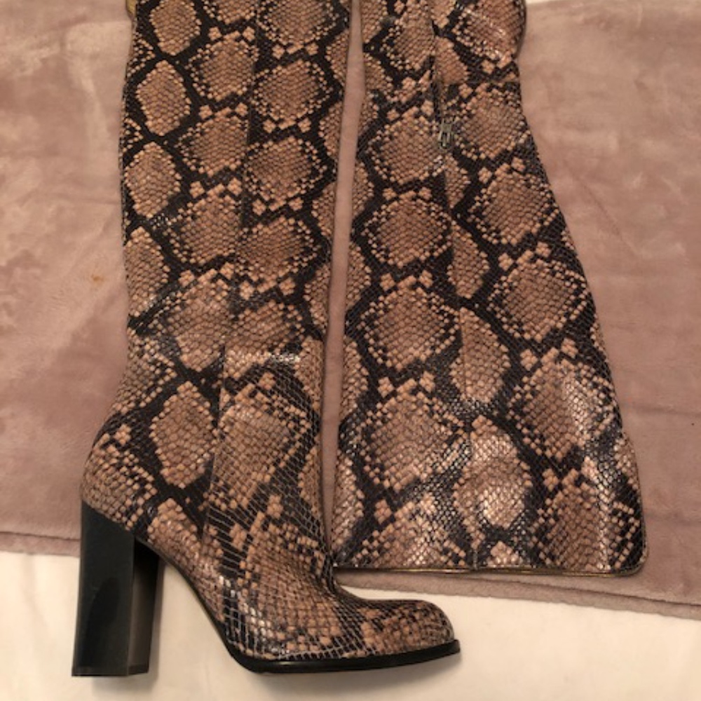 High Knee Snakeskin Sam Edelman Boots